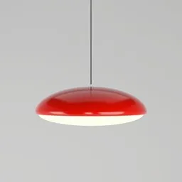Space Age Red Hanging Lamp