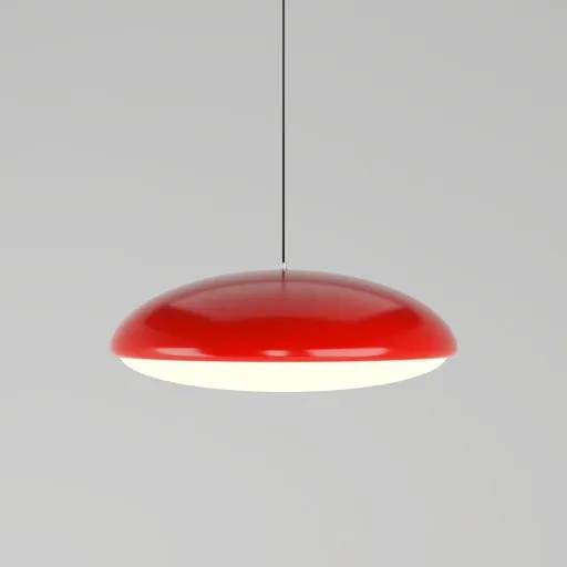 Space Age Red Hanging Lamp
