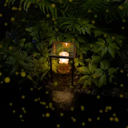 Cinematic Forest Lantern Scene