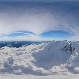 Snowy Mountain Peak Above the Clouds.exr