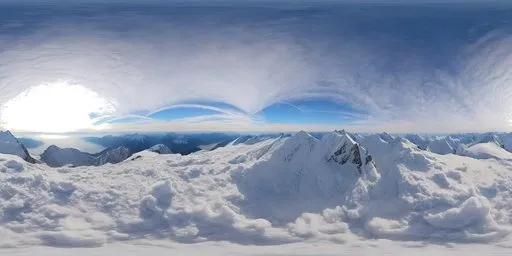 Snowy Mountain Peak Above the Clouds.exr
