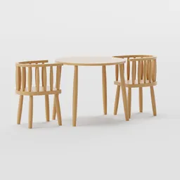 Wood Table Set