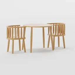 Wood Table Set