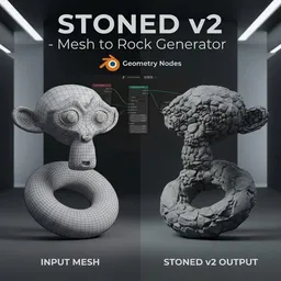 Stoned v2 Mesh To Rock Generator