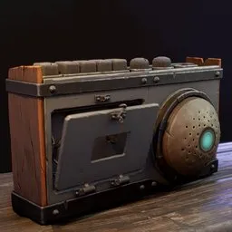 "Stylized Cassette Player - Rigged and 4k Textured with Emissive Material. Made in Blender, Zbrush and Substance Painter. Perfect for Blender 3D users looking for high quality audio 3D model."