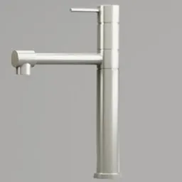 Realistic Blender 3D model of a modern kitchen/bathroom faucet with a sleek design.