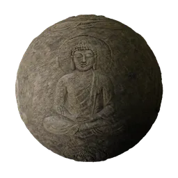 Ancient Buddha Petroglyph Stone