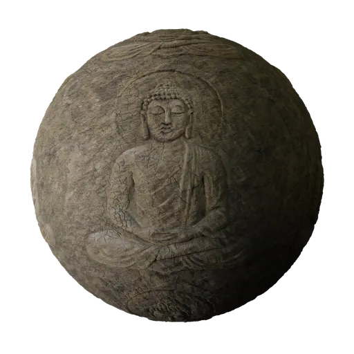 Ancient Buddha Petroglyph Stone