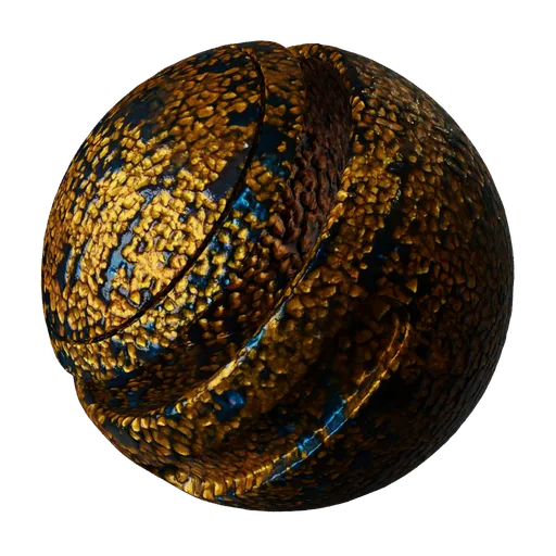 High-quality PBR rust material for 3D modeling in Blender and other software, featuring realistic textures and details.
