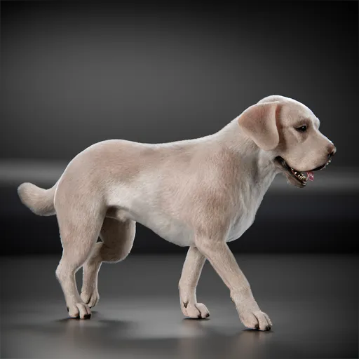 Dog Labrador walking cycle Animated