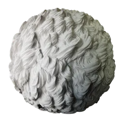 Realistic whipped cream PBR texture for 3D rendering in Blender, ideal for dessert and baking scenes.