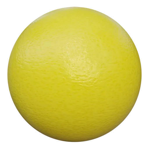 Highly detailed, realistic PBR lemon skin texture for 3D modeling and digital art applications.