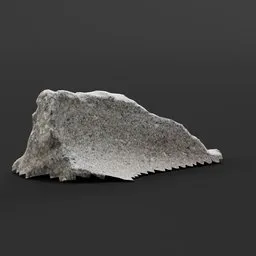 Realistic 3D concrete chunk model with textured surface, compatible with Blender for architectural visualization.