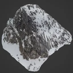 Large Mountain w/ Snow Photoscan