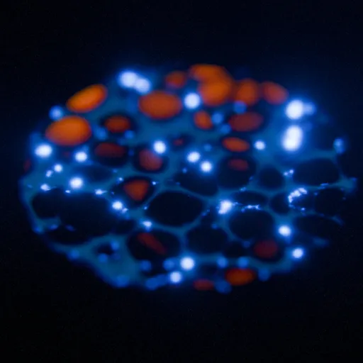 Bioluminescent Voronoi Cell Microbe