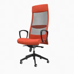 Ikea Markus Chair Red Fabric