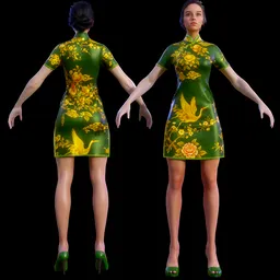 Chinese Female Qipao Dress