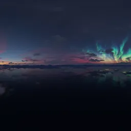 Night Twilight Aerial Aurora Sky