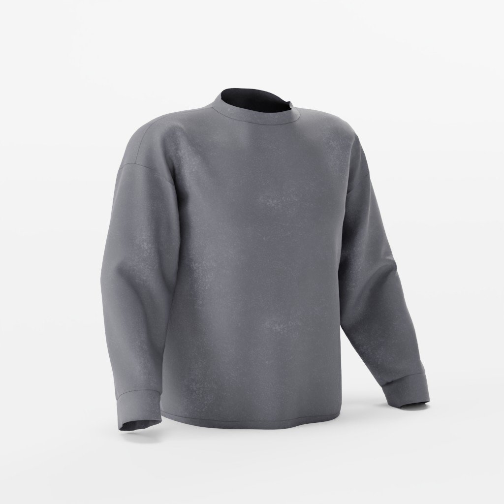 Oversized Long-Sleeve Pullover | Man Clothing models | Blendkit