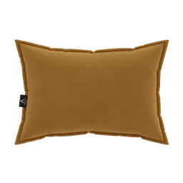 Detailed 3D Blender model of a soft, rectangle decorative pillow in tan color, ideal for interior design renderings.