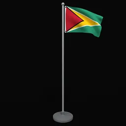 Animated Flag of Guyana