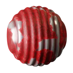 Corrugated Metal Paint Red