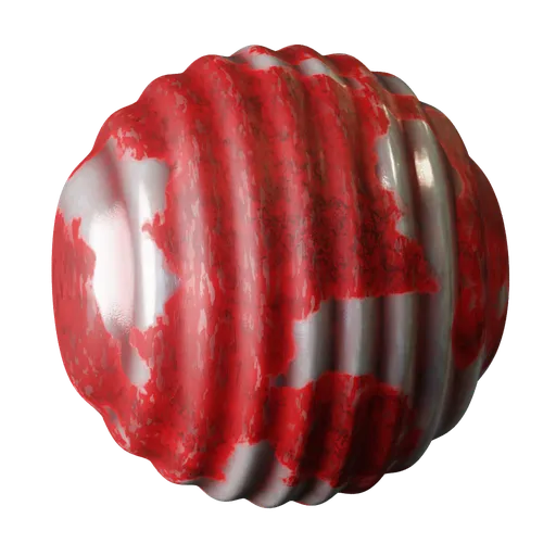 Corrugated Metal Paint Red