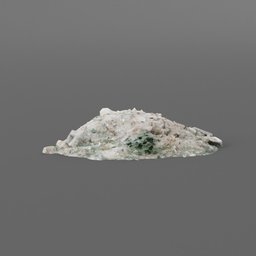 "Lowpoly 3D model of a mud dune with green substance, scanned and optimized for Blender 3D. Inspired by Vija Celmins, this bench category model is perfect for architecture visualization and 3D marketplace use. Created by Henricus Hondius II and 3D scanned by a user."
