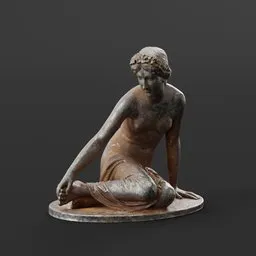 statue of Iron La Nymphe Salmacis