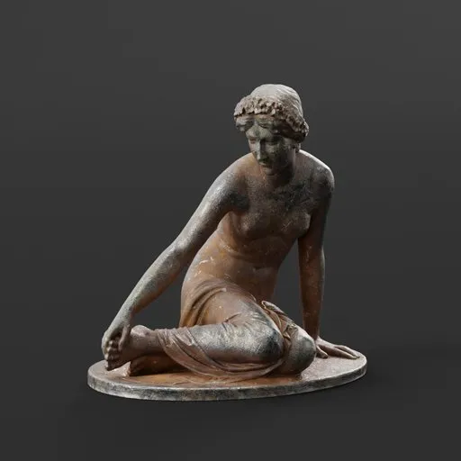 statue of Iron La Nymphe Salmacis