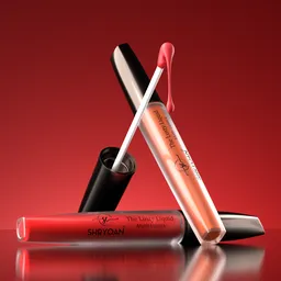 Lipstick with liquid drop creative shot