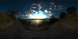 Lakeside Road at Dusk HDRI