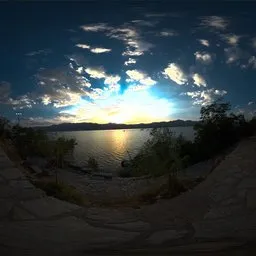 Lakeside Road at Dusk HDRI