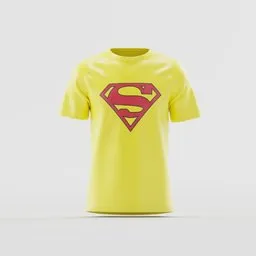Vibrant Yellow Superman Shield Shirt