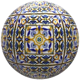 Blue Gold Mosaic Tile