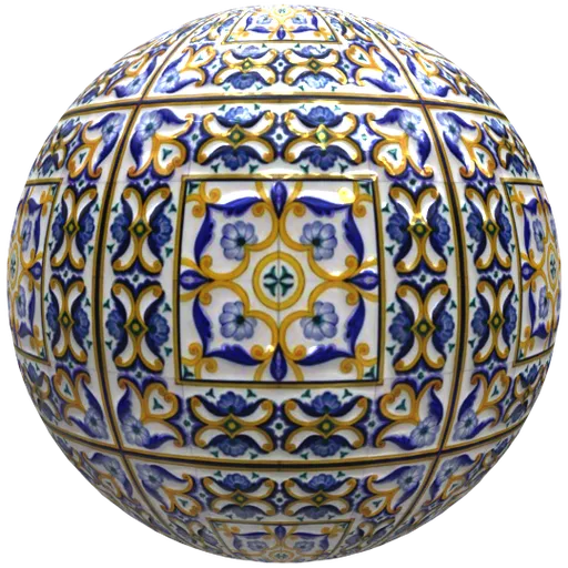 Blue Gold Mosaic Tile