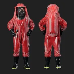 Hazmat Specialist Standing Pose Red