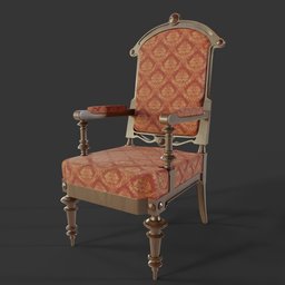 Antique wooden armchair