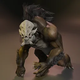 BoneFace-Rigged-Lowpoly