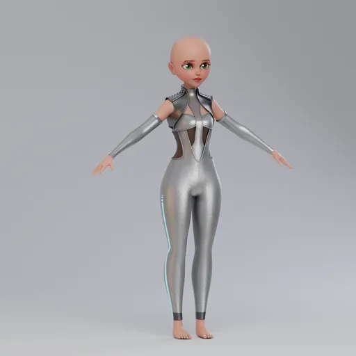 Stylized Cyberpunk Female Character