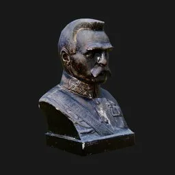 Statue, bust of Jozef Pilsudski