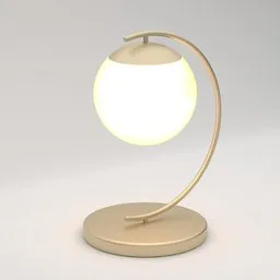 C Shape Globe Sphere Light Stand
