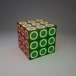 Glowing Rubik's Cube