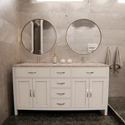 White Vanity Bathroom Unit