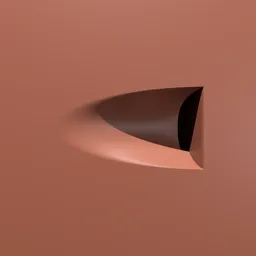 3D Sculpting Brush Thumbnail Displaying Cylindrical Scoop Effect for Blender Modeling