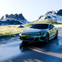 Super car on Countryside Highway