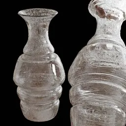 Realistic 3D-rendered Persian glass jug exhibiting intricate design detail, suitable for Blender 3D projects.