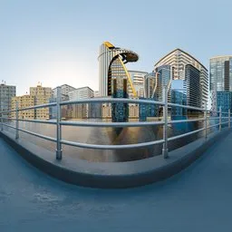 Modern City Rooftop View