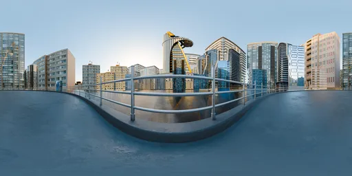 Modern City Rooftop View