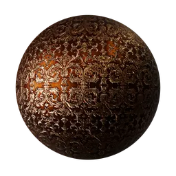 Baroque Copper Embossed Metal